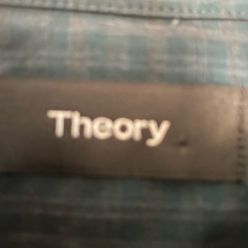 THEORY Long Sleeve Plaid Button Down Dress Shirt Men’s Size XL - Picture 3 of 7